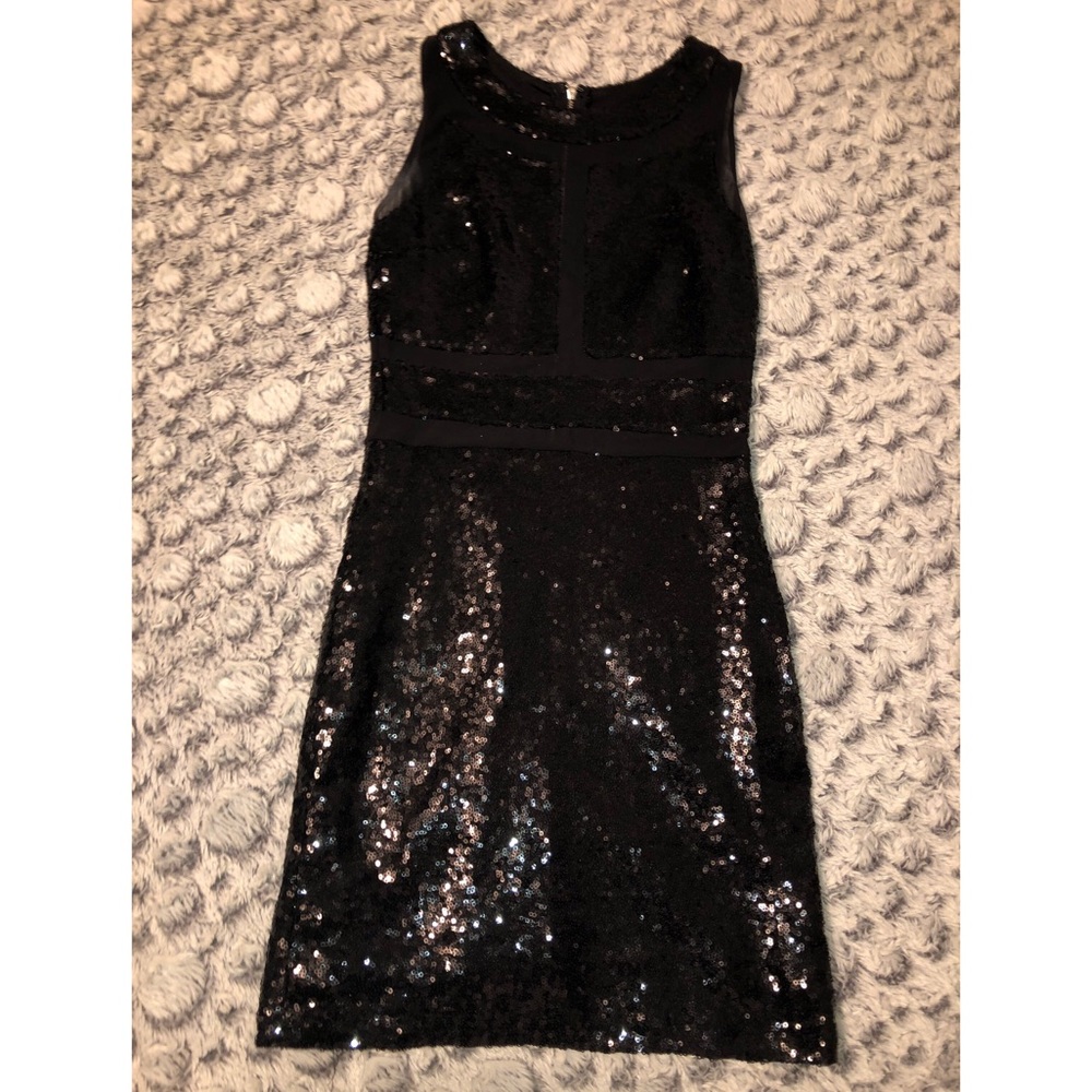 Black sequence dress